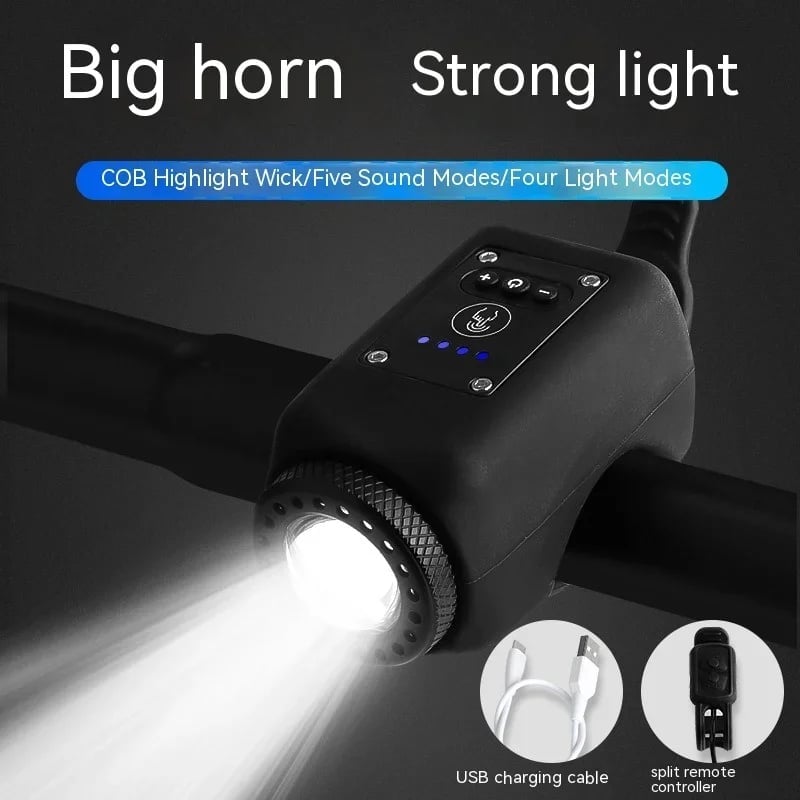USB Rechargeable Bicycle Light with Built-in Horn - Souliia