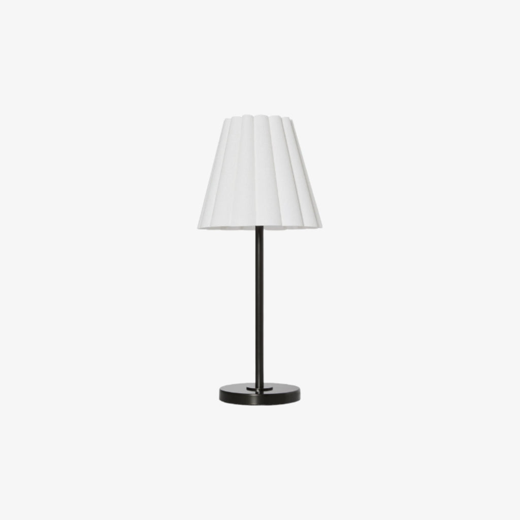 Ruffmeto Transitional Slim Table Lamp – Sculptural Shade Lighting for Living Room or Bedroom | Souliia