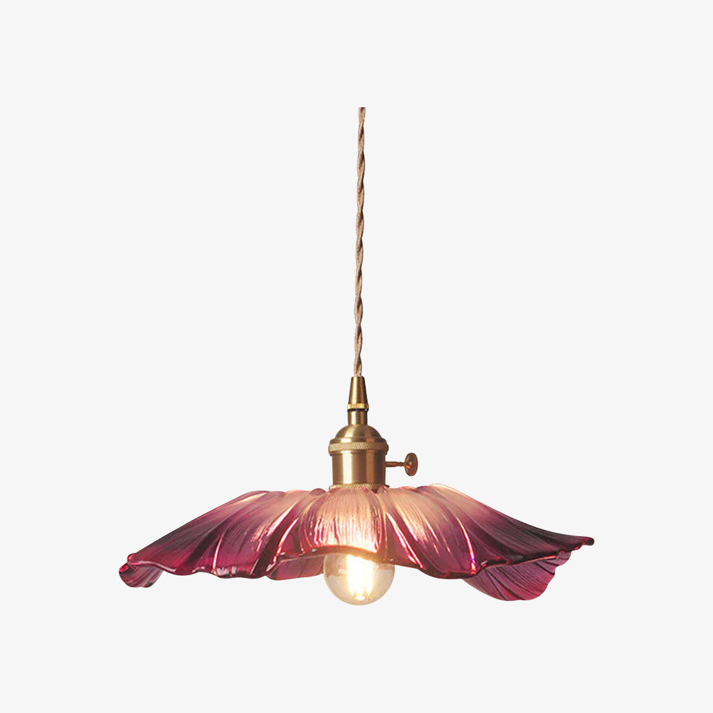 Verdoma Floral Glass Pendant - Vintage Style Hanging Light for Dining Rooms | Souliia