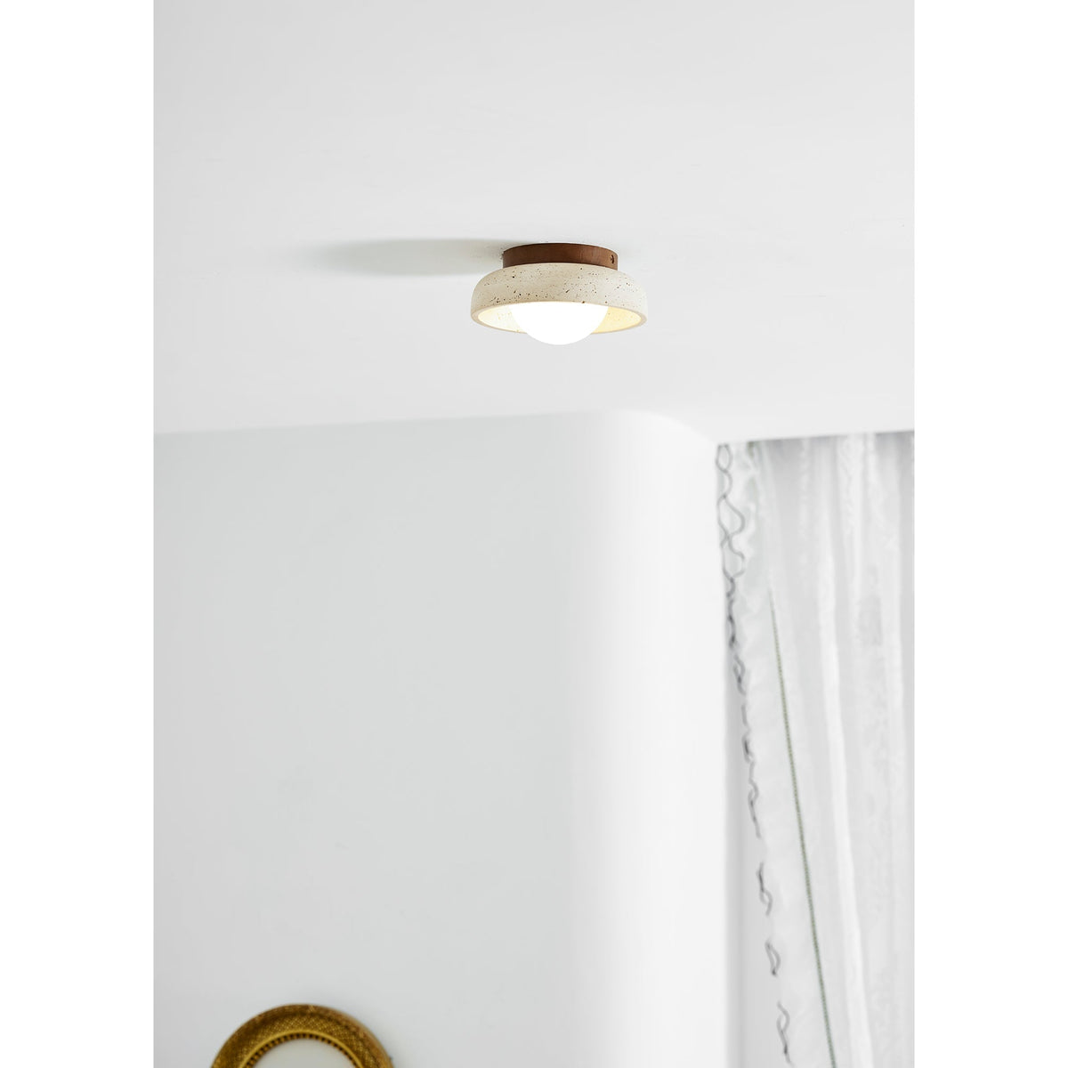 Lampada da soffitto Piedra in travertino | Souliia