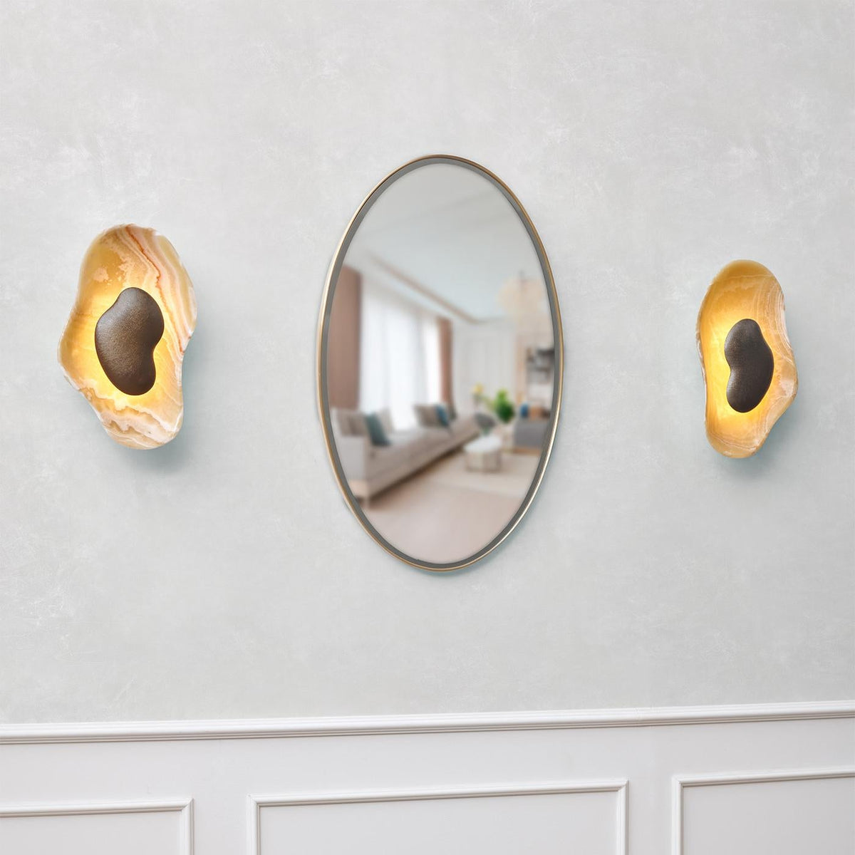 Applique Oyster in onice martellato | Souliia