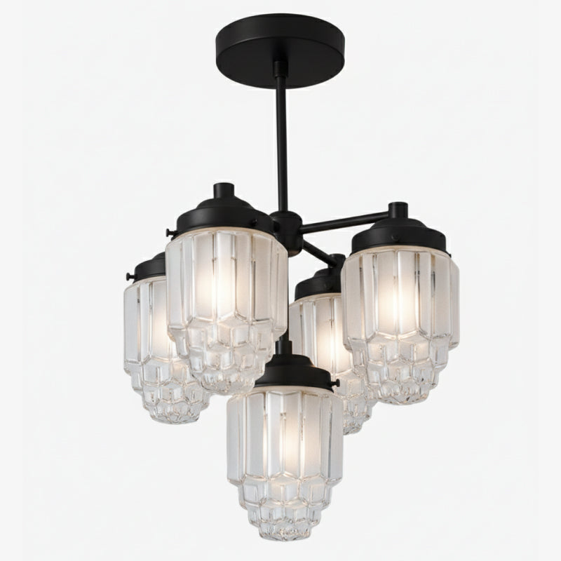 Tierlux Glas Moderner Art Deco Mehrarm-Glas-Kronleuchter – Premium Deckenleuchte für Wohnzimmer oder Essbereich | Souliia