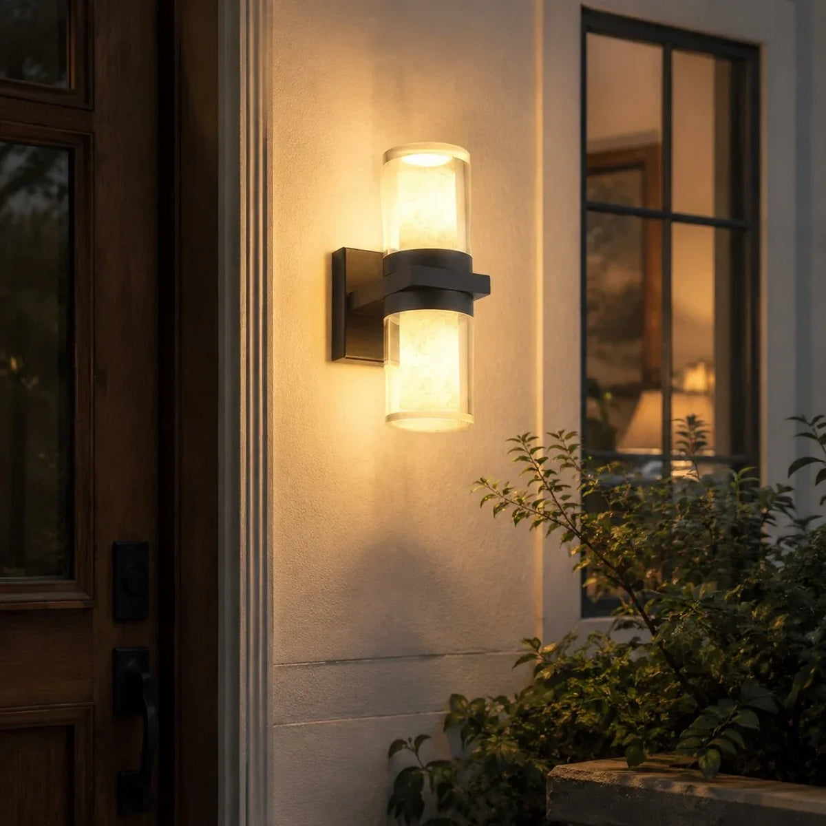 Lampada da parete per esterni moderna in nero opaco | Souliia
