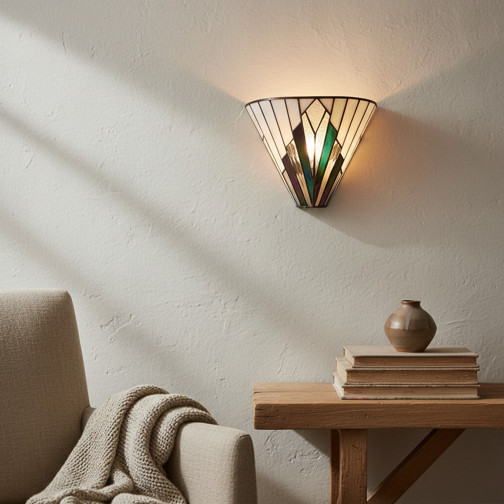TF Astoria Art Glass Wall Sconce – Handcrafted Vintage Style Accent Lamp for Bedrooms | Souliia