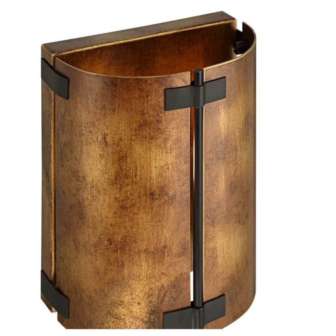 Rustivon Curved Wall Sconce - Vintage Metal Light for Bedroom | Souliia