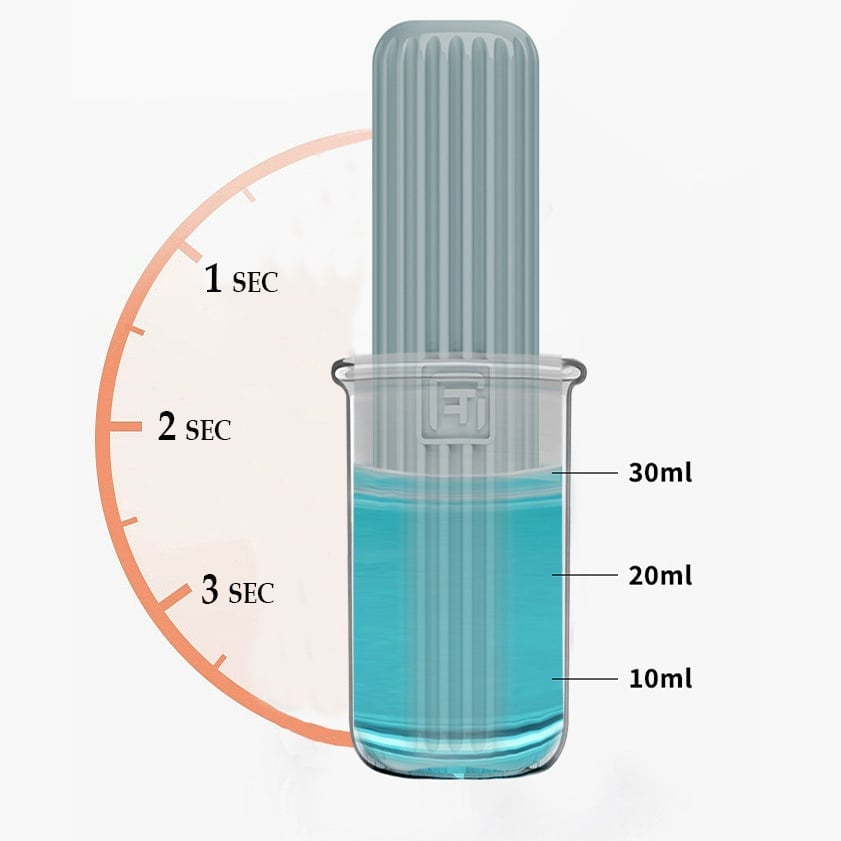 Mini-balai à franges avec mécanisme d’essorage par poussée et traction pour un nettoyage facile