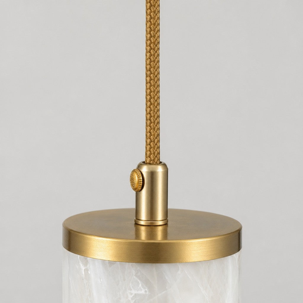 Slender Capiz Shell Cylinder Nordic Pendant Light – For Bedroom and Dining Room | Souliia