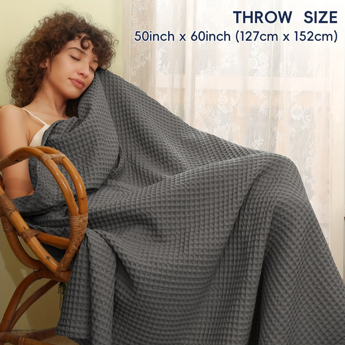 Cloudweave Cozy Waffle Throw Blanket — Lightweight, Durable Everyday Weave