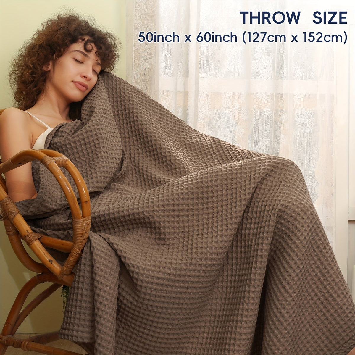 Cloudweave Cozy Waffle Throw Blanket — Lightweight, Durable Everyday Weave