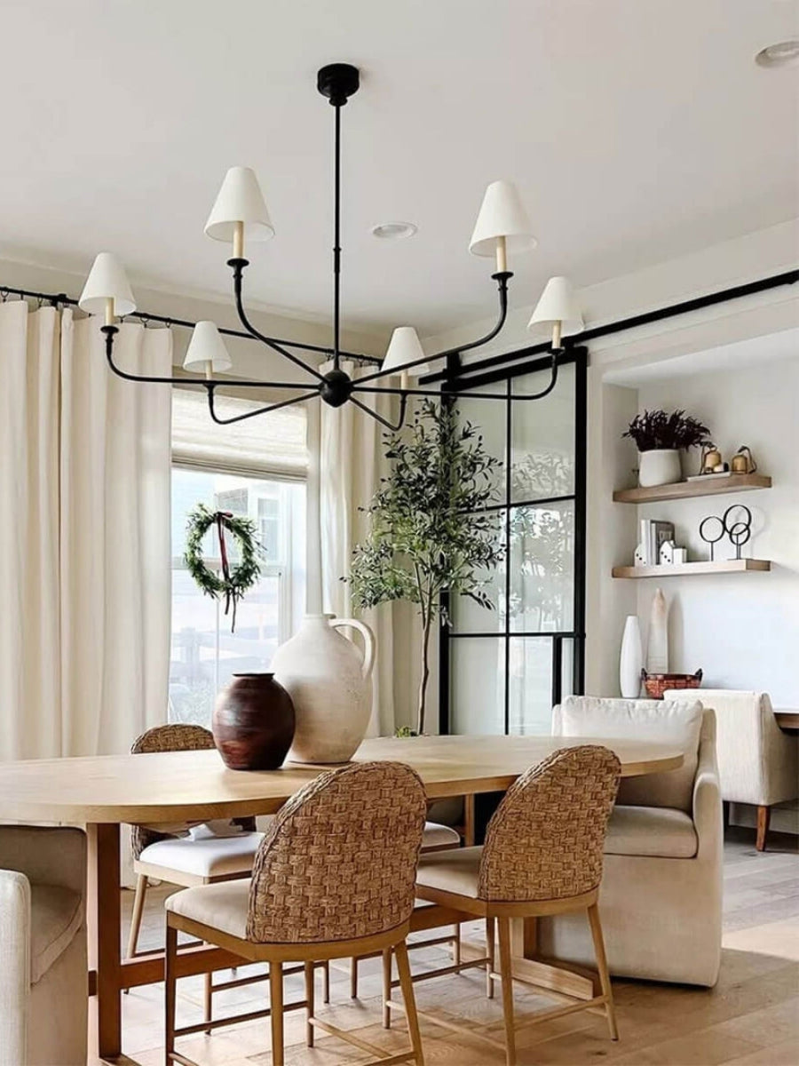 Sleek Chandelier Featuring Layered Linear Silhouette | Souliia