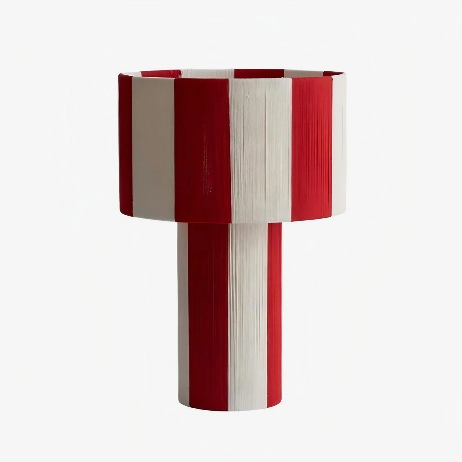 Gestreifte gewebte Schirm Tischlampe | Souliia