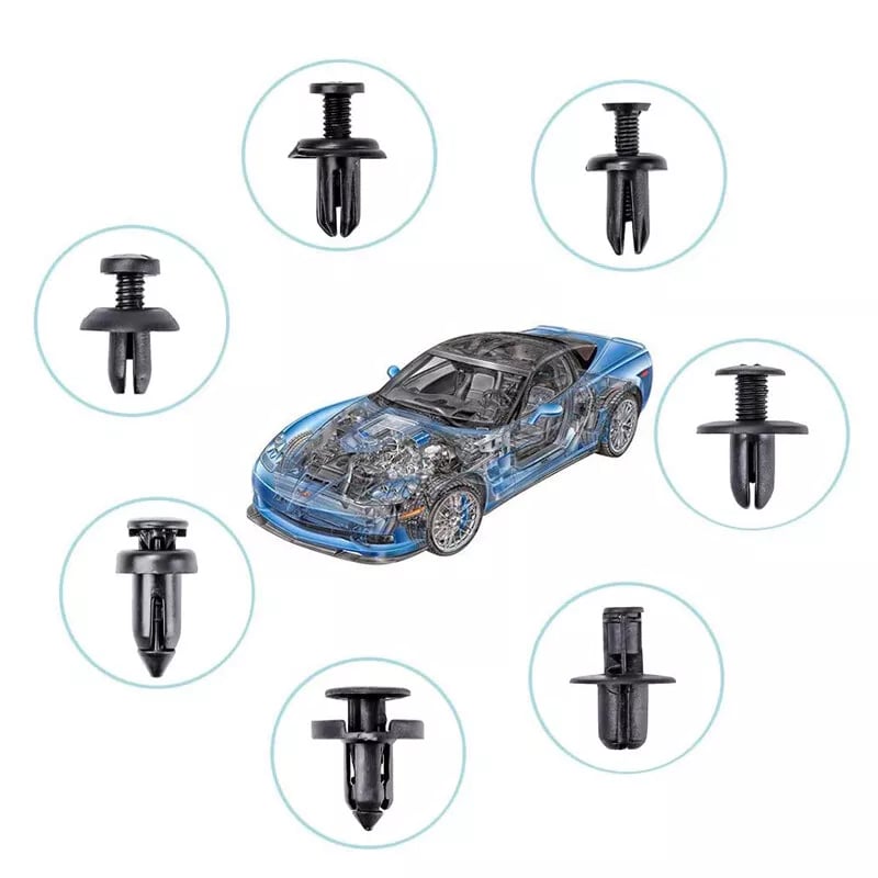 Set of 680 Automotive Fastening Clips - Souliia