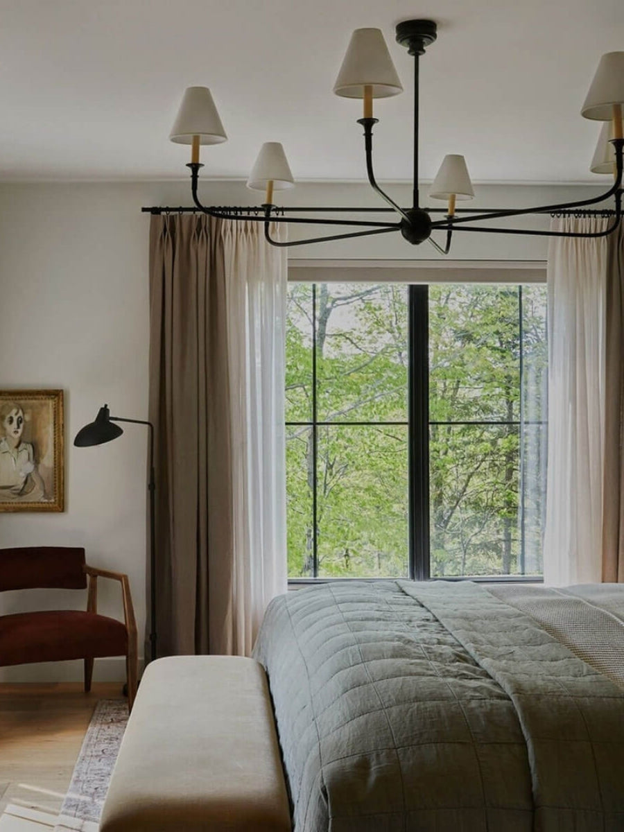 Sleek Chandelier Featuring Layered Linear Silhouette | Souliia