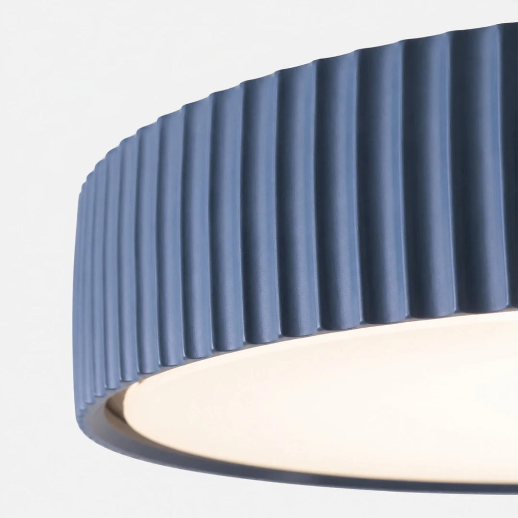 Ribbed Acrylic Resin Flush Mount Ceiling Light | Souliia