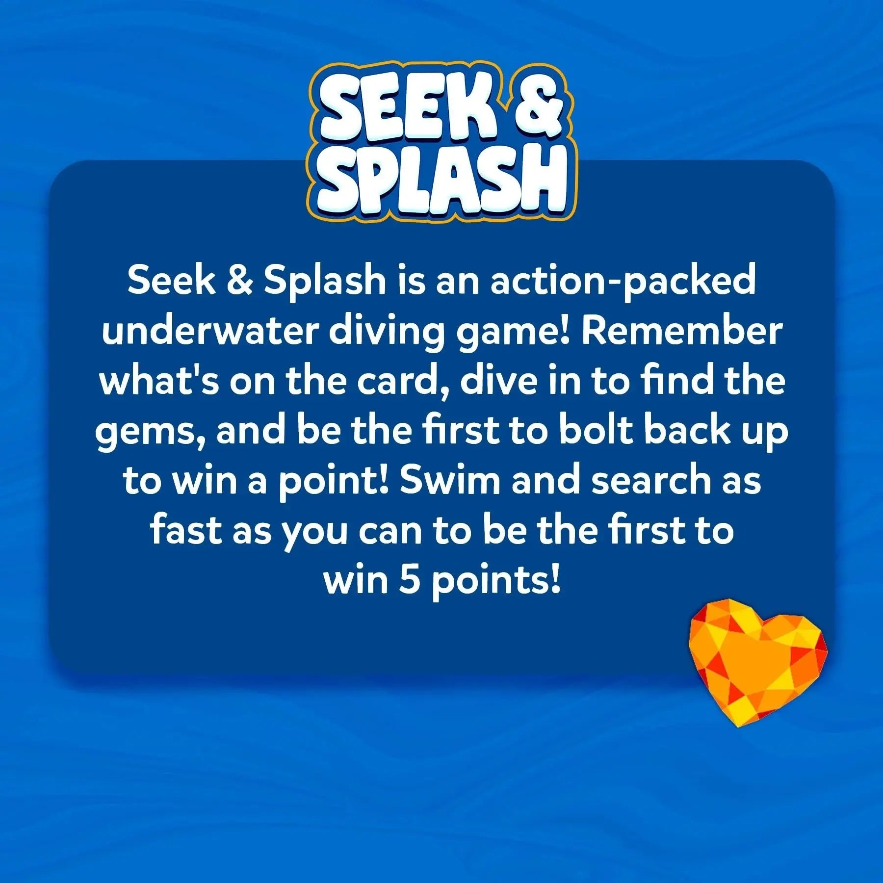 Underwater Pool Treasure Game with Waterproof Gems and Cards - Souliia