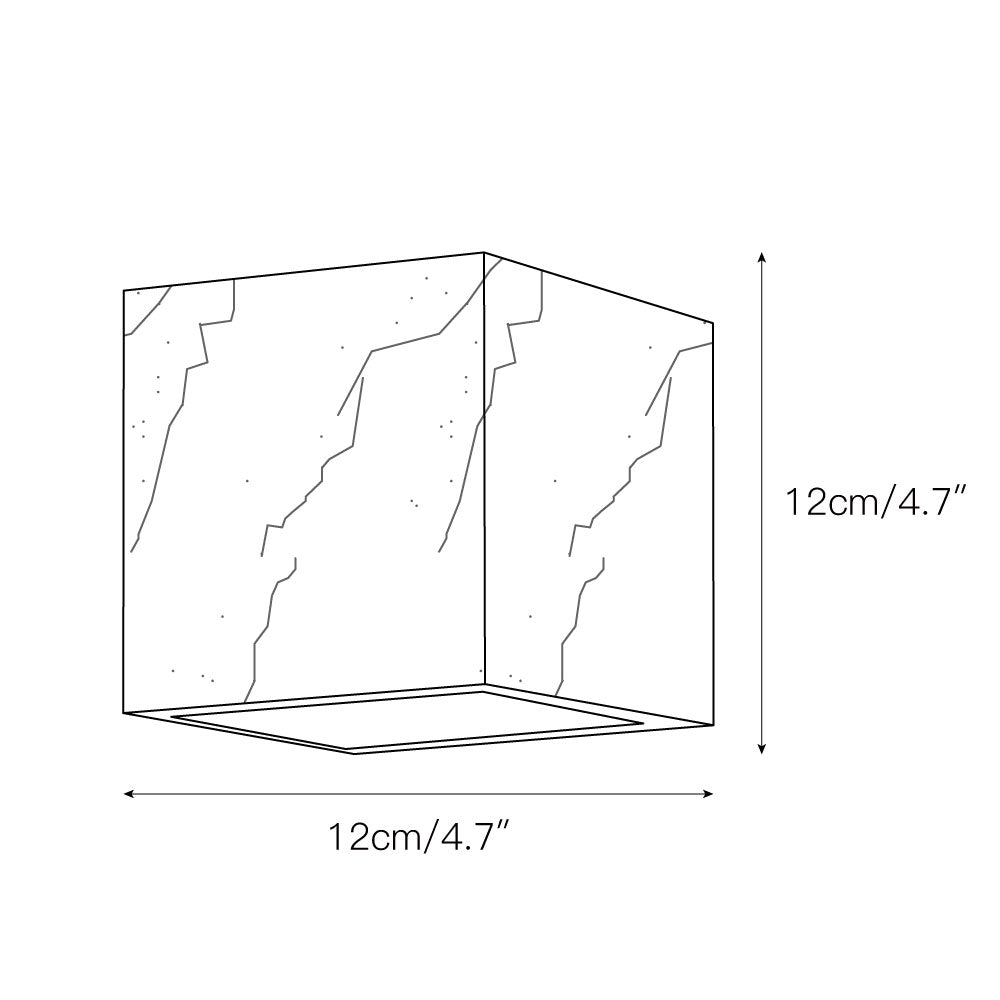Square Marble Wall Lamp | Souliia