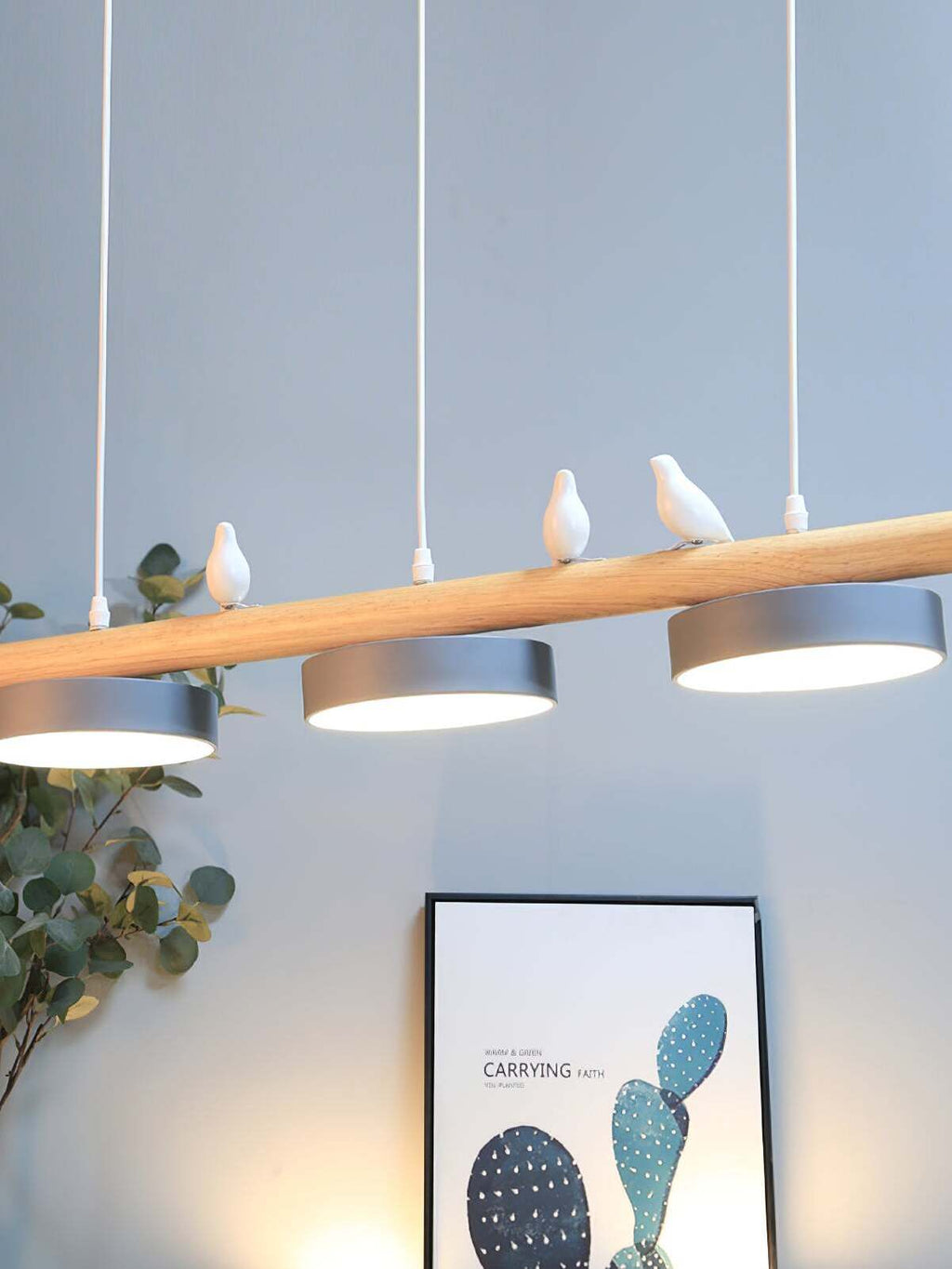 Sienna Bird Pendant Lamp - Wood Design for Scandinavian Kitchen Islands | Souliia