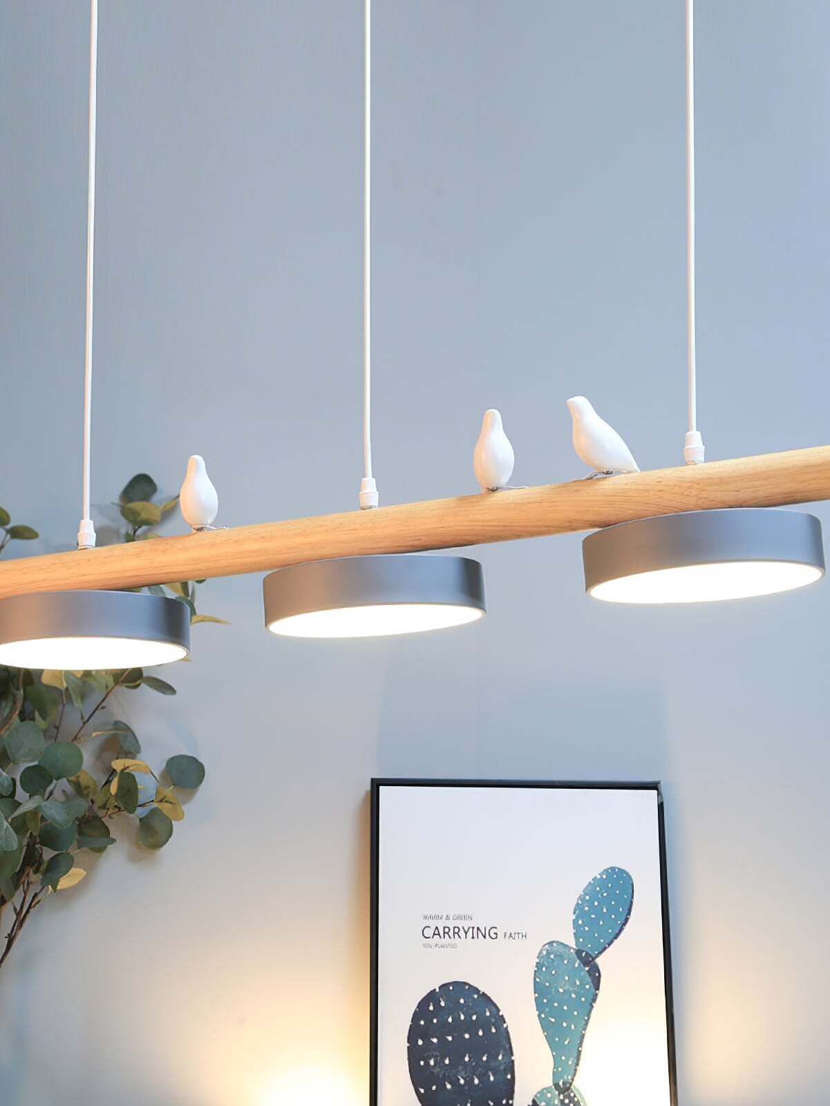 Sienna Bird Pendant Lamp - Wood Design for Scandinavian Kitchen Islands | Souliia