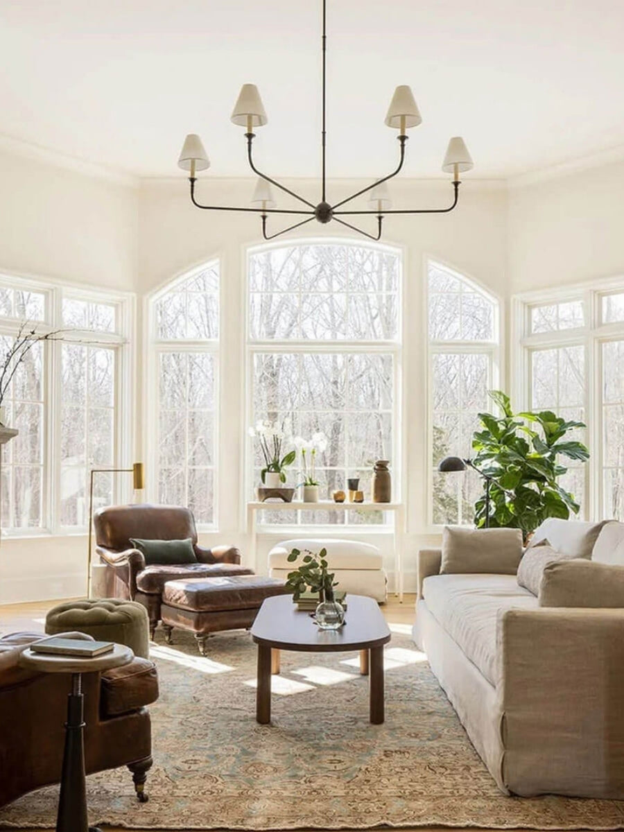 Sleek Chandelier Featuring Layered Linear Silhouette | Souliia