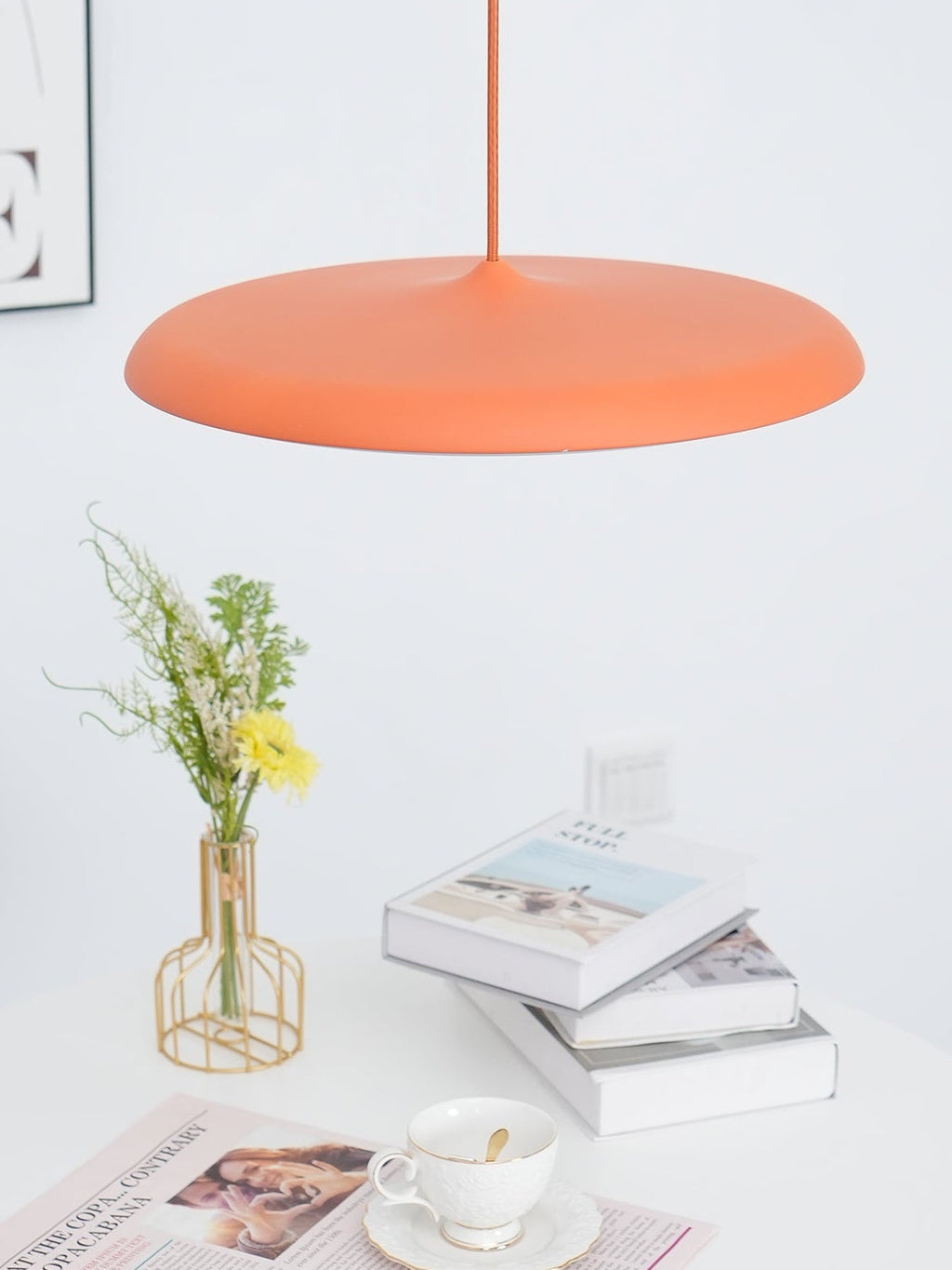 Macaron Pendelleuchte – Schlanke Metall-Saucer-Leuchte | Souliia