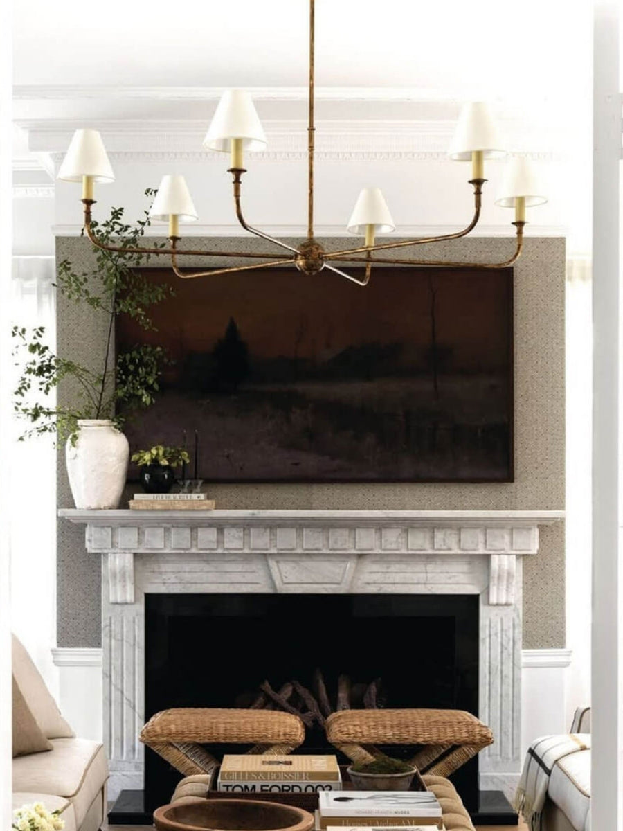 Sleek Chandelier Featuring Layered Linear Silhouette | Souliia