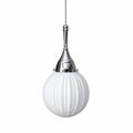 Ribbed Milk Glass Pendant Light | Souliia