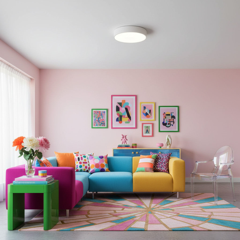 Rondi Minimalist Round LED Ceiling Light - Circular Iron Design for Living Room and Bedroom | Souliia