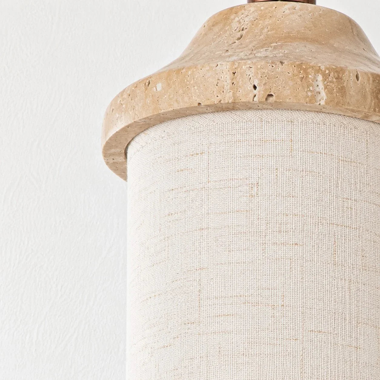 Travertine Pendant Light with Natural Stone Texture | Souliia