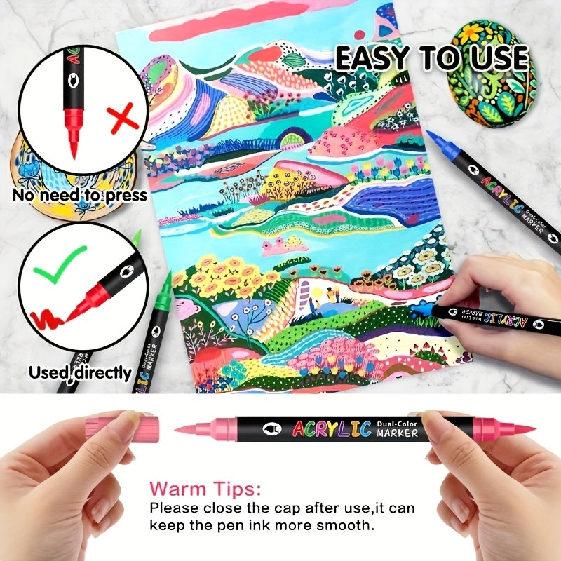 Set of 120 Acrylic Markers - Souliia