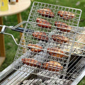 GrillGrid Large-Capacity Bbq Basket — Rectangular Design, Secure Flip Action, Even Heat Distribution