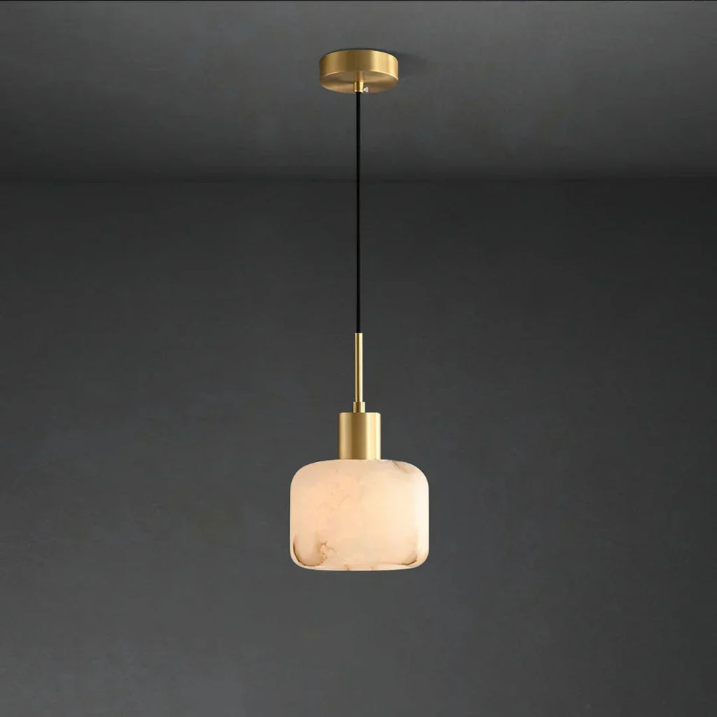 Velia minimalistisk agernformet alabastpendel | Souliia