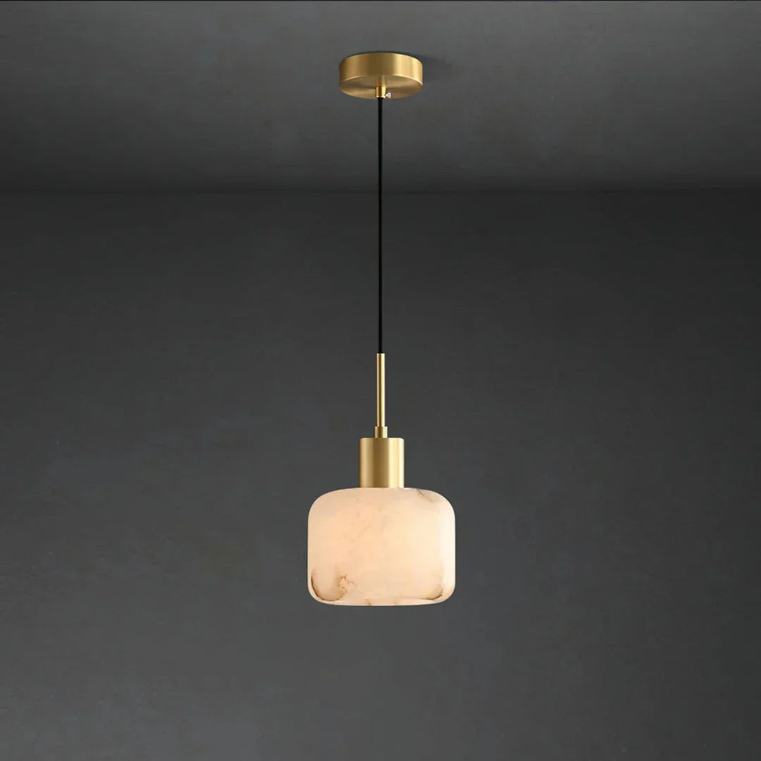 Velia minimalistisk agernformet alabastpendel | Souliia