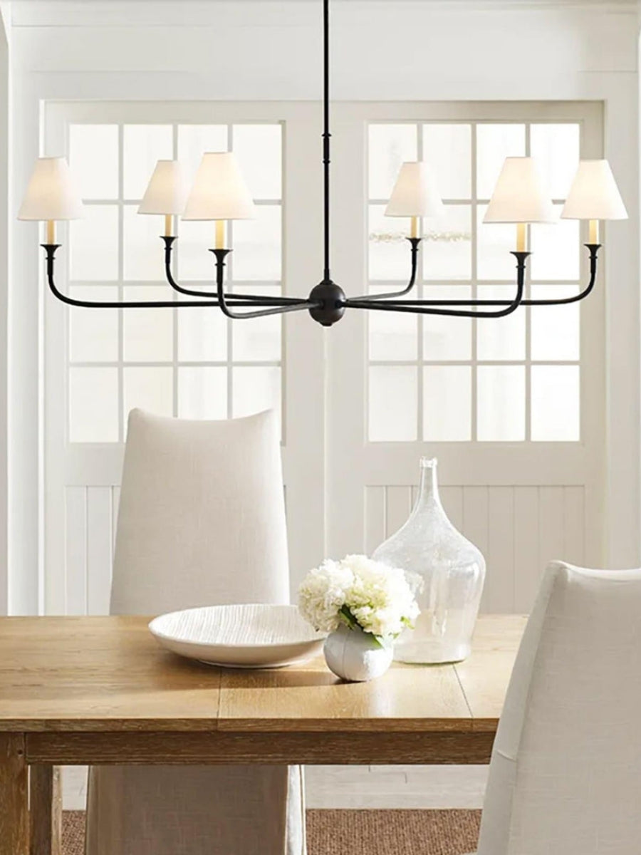 Sleek Chandelier Featuring Layered Linear Silhouette | Souliia