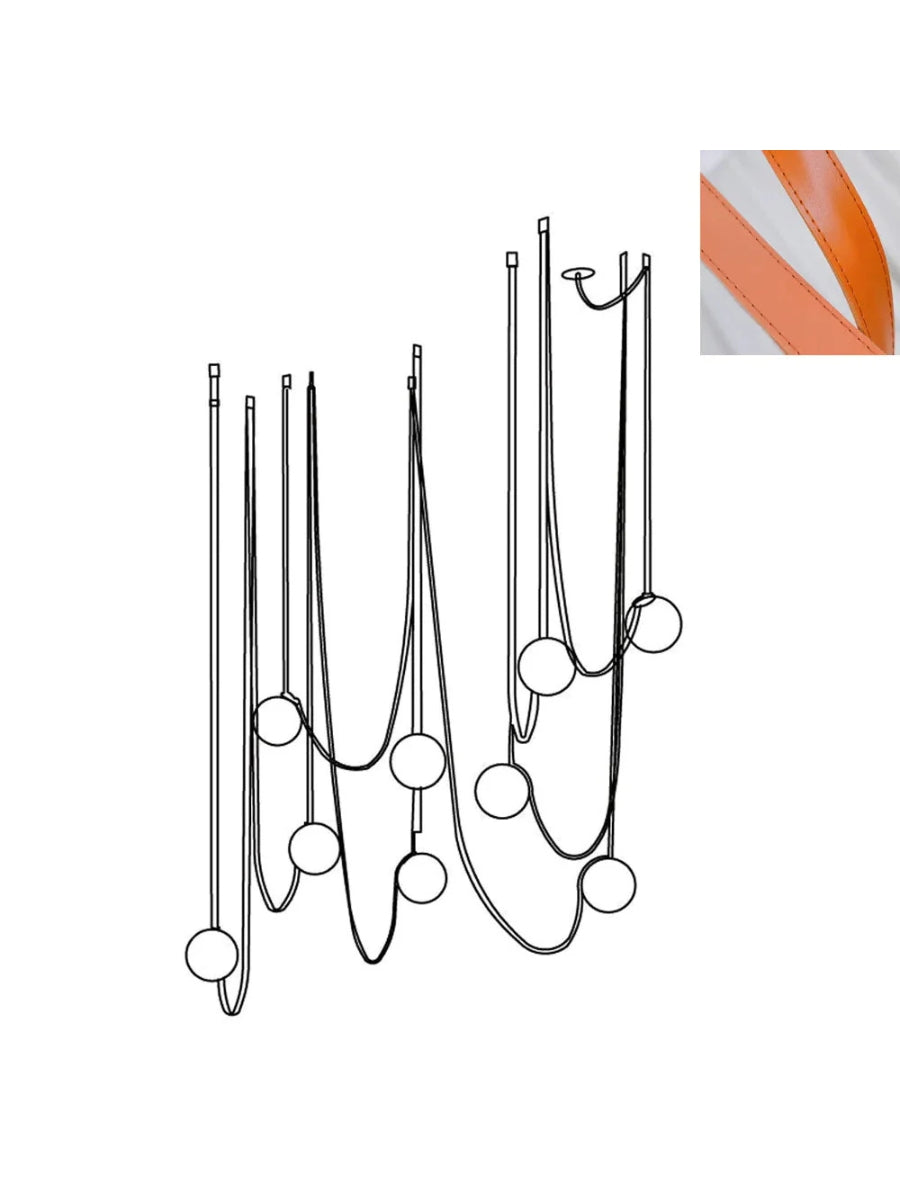 Lampada a sospensione modulare con design scultoreo a forma di cintura | Souliia