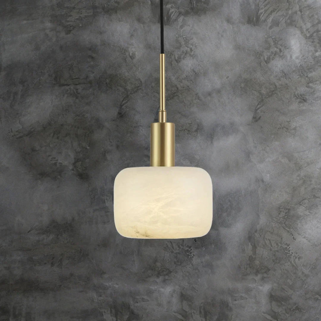 Velia minimalistisk agernformet alabastpendel | Souliia