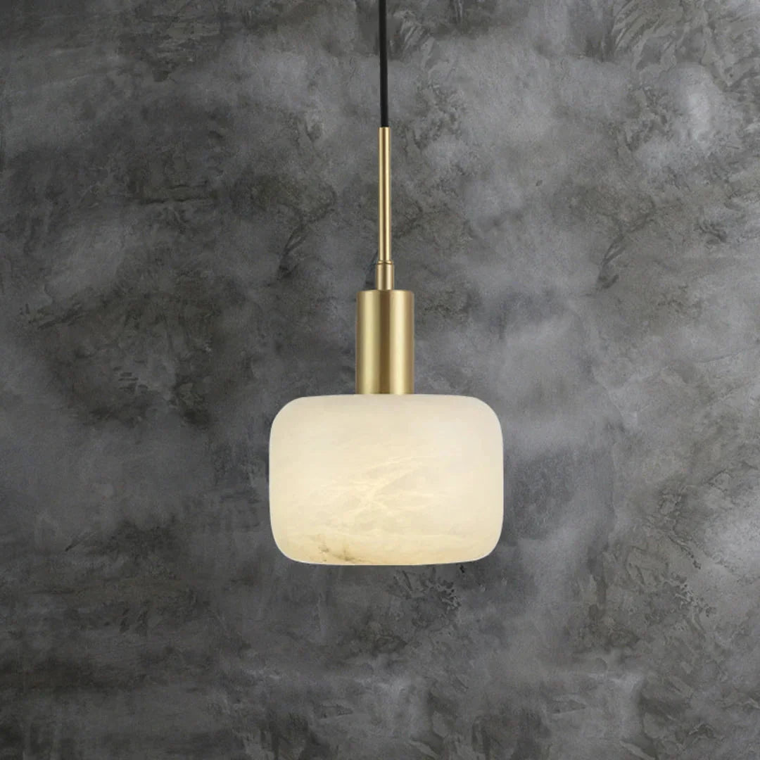 Velia minimalistisk agernformet alabastpendel | Souliia