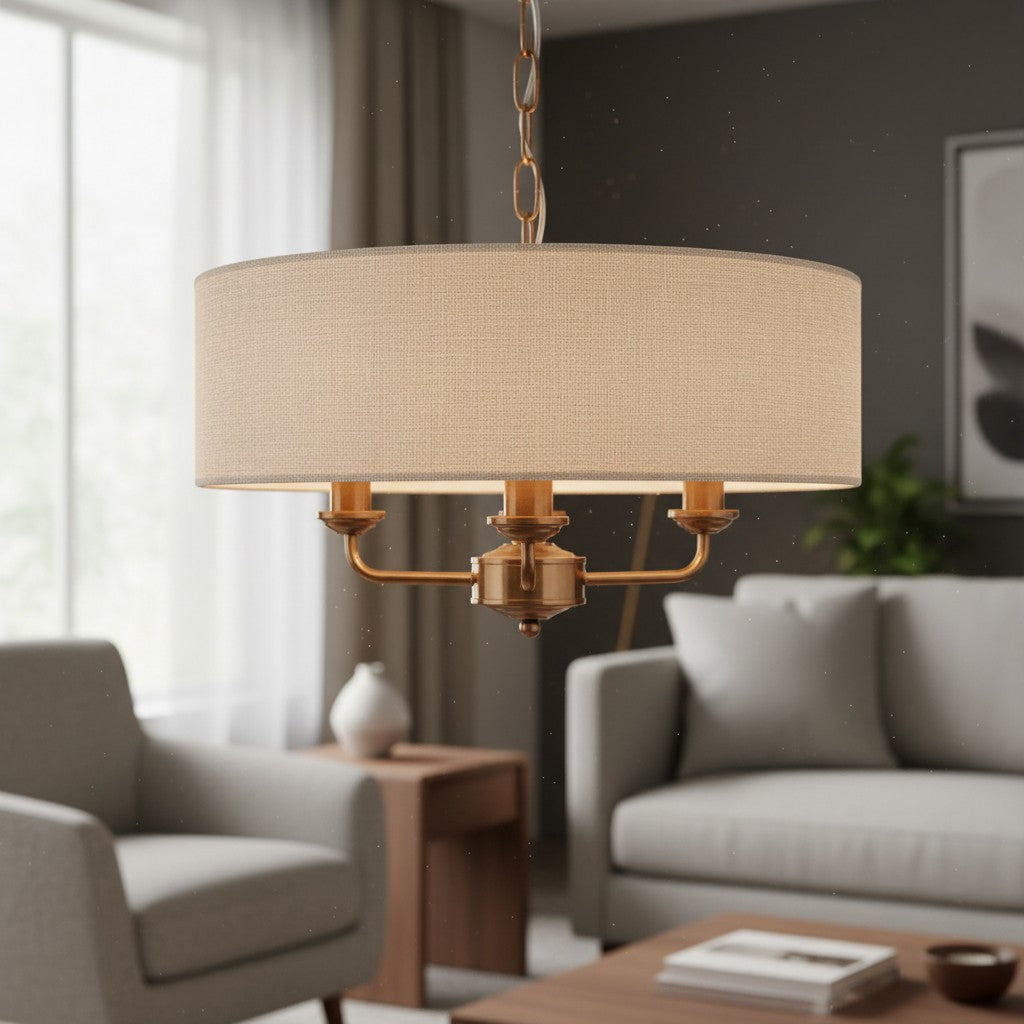 Tela elegante Mehrarm-Hängeleuchte mit skulpturalen Schirmen für Esszimmer und Wohnbereich | Souliia