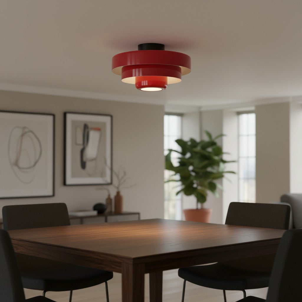 Malero Dreistufige Skulpturale Deckenleuchte im Bauhaus-Stil für Wohnzimmer und Schlafzimmer | Souliia