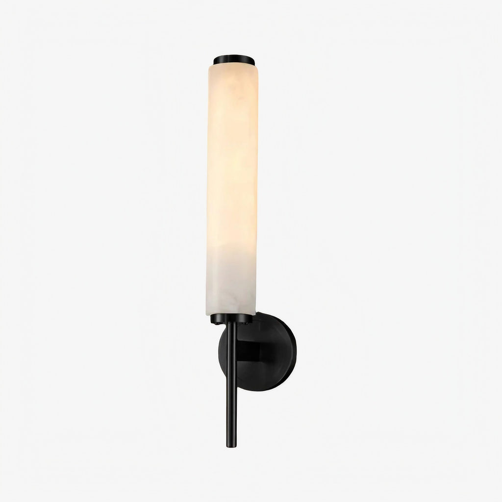 Solaryx Modern Alabaster Wall Sconce - Sculptural Living Room Mounted Light | Souliia