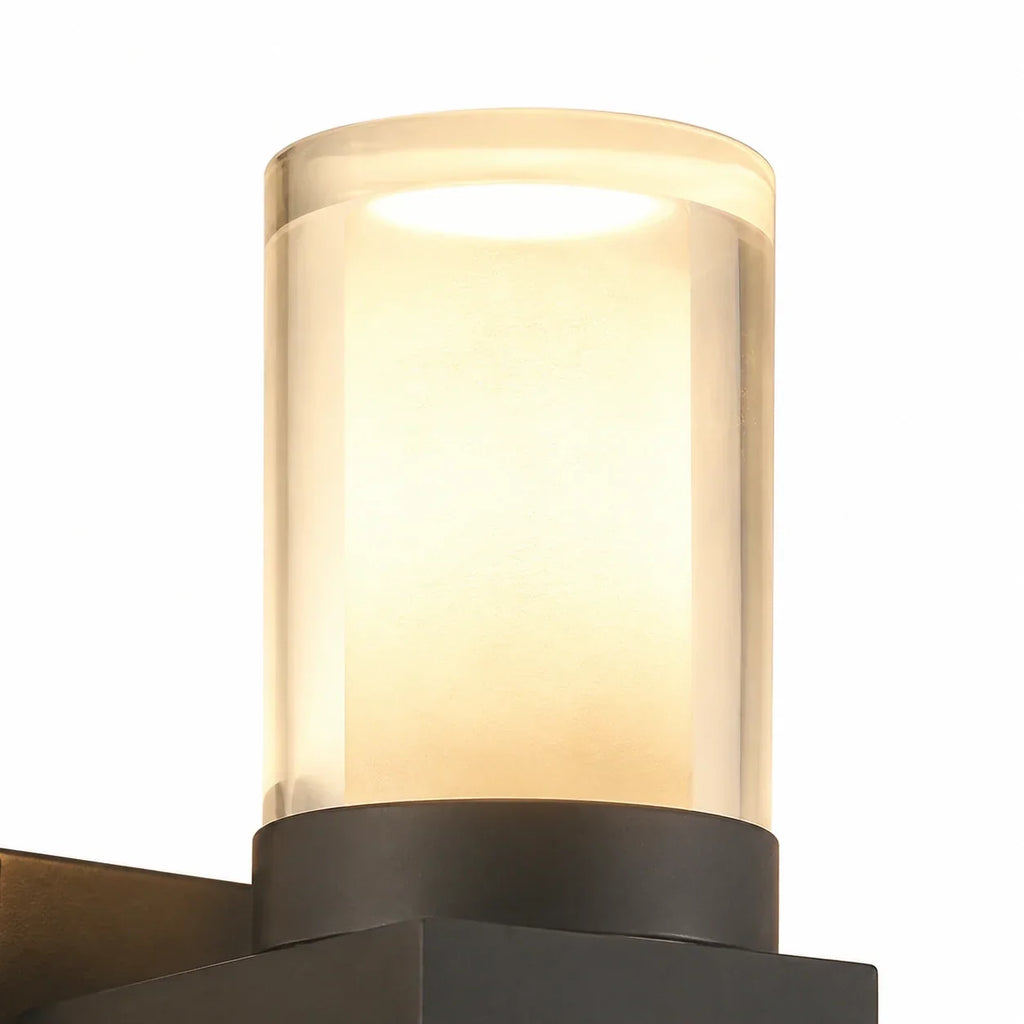 Lampada da parete per esterni moderna in nero opaco | Souliia