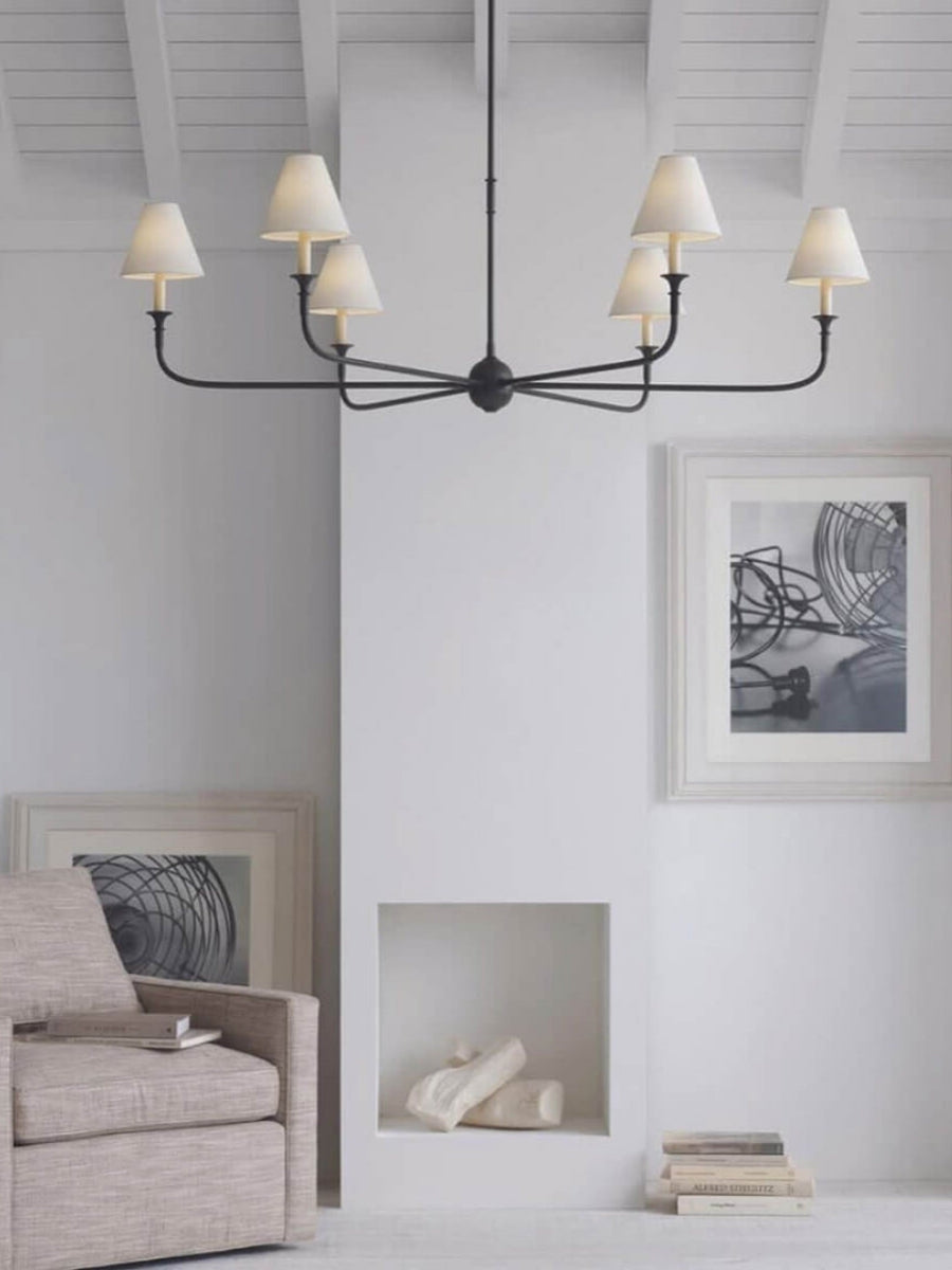 Sleek Chandelier Featuring Layered Linear Silhouette | Souliia
