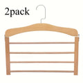 Set of 2 Multi-Layer Wooden Trouser Hangers - Souliia