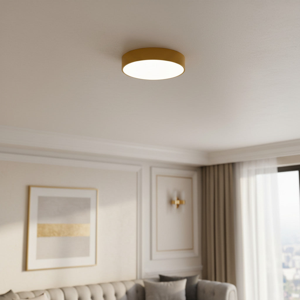 Rondi Minimalist Round LED Ceiling Light - Circular Iron Design for Living Room and Bedroom | Souliia