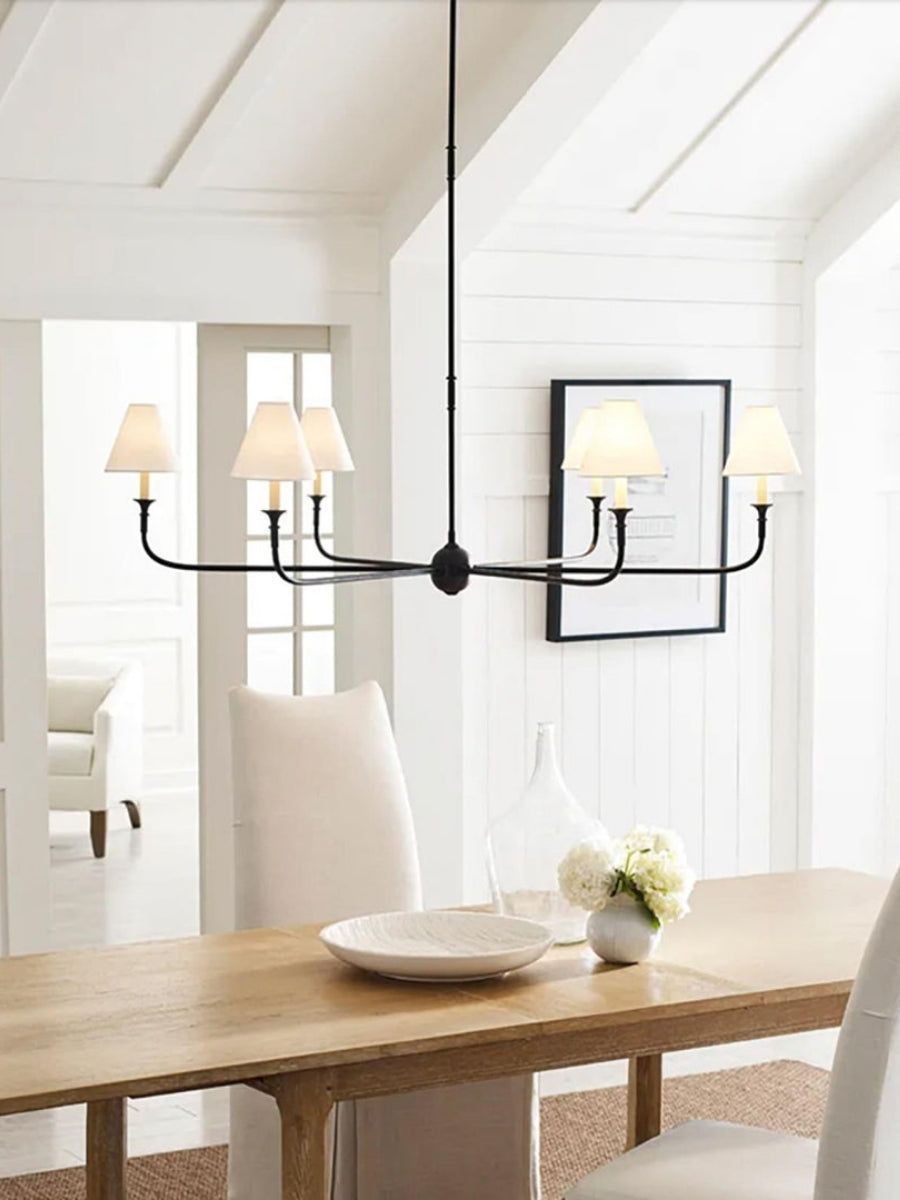 Sleek Chandelier Featuring Layered Linear Silhouette | Souliia