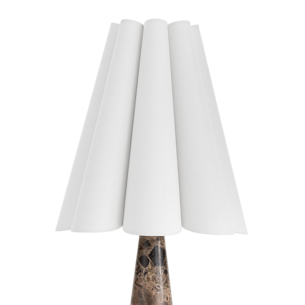 Shadon Marble Pleated Table Lamp | Souliia