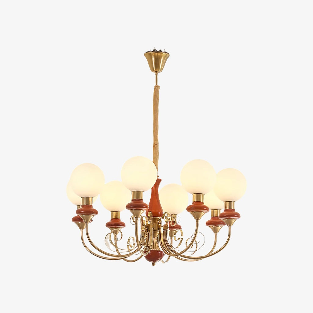 Radiara Modern Luxury Stone Sphere Chandelier Sculptural Layered Design for Living Room and Foyer | Souliia