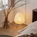 NovaNest Bamboo Frame Floor Lamp — Rice Paper Shade
