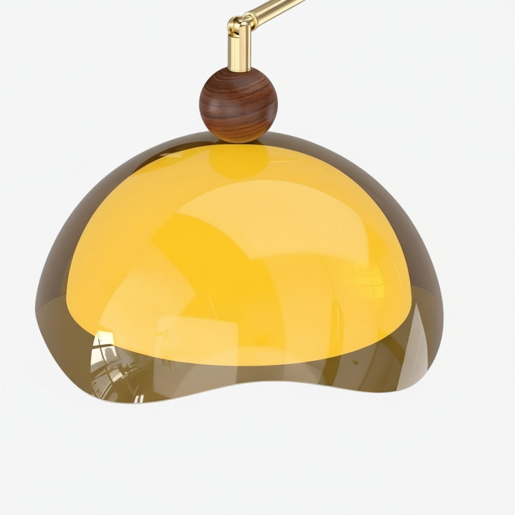 Sunset Glow Moderne Wandleuchte mit Acrylschirm und Holzstruktur-Basis für Schlafzimmer, Flur, Wohnzimmer | Souliia
