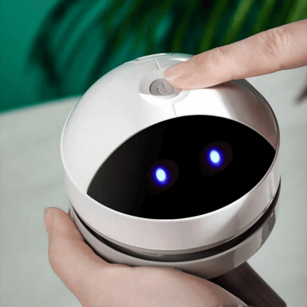 Dobíjecí USB stolní vysavač ve tvaru robota pro snadné odstraňování prachu - Souliia