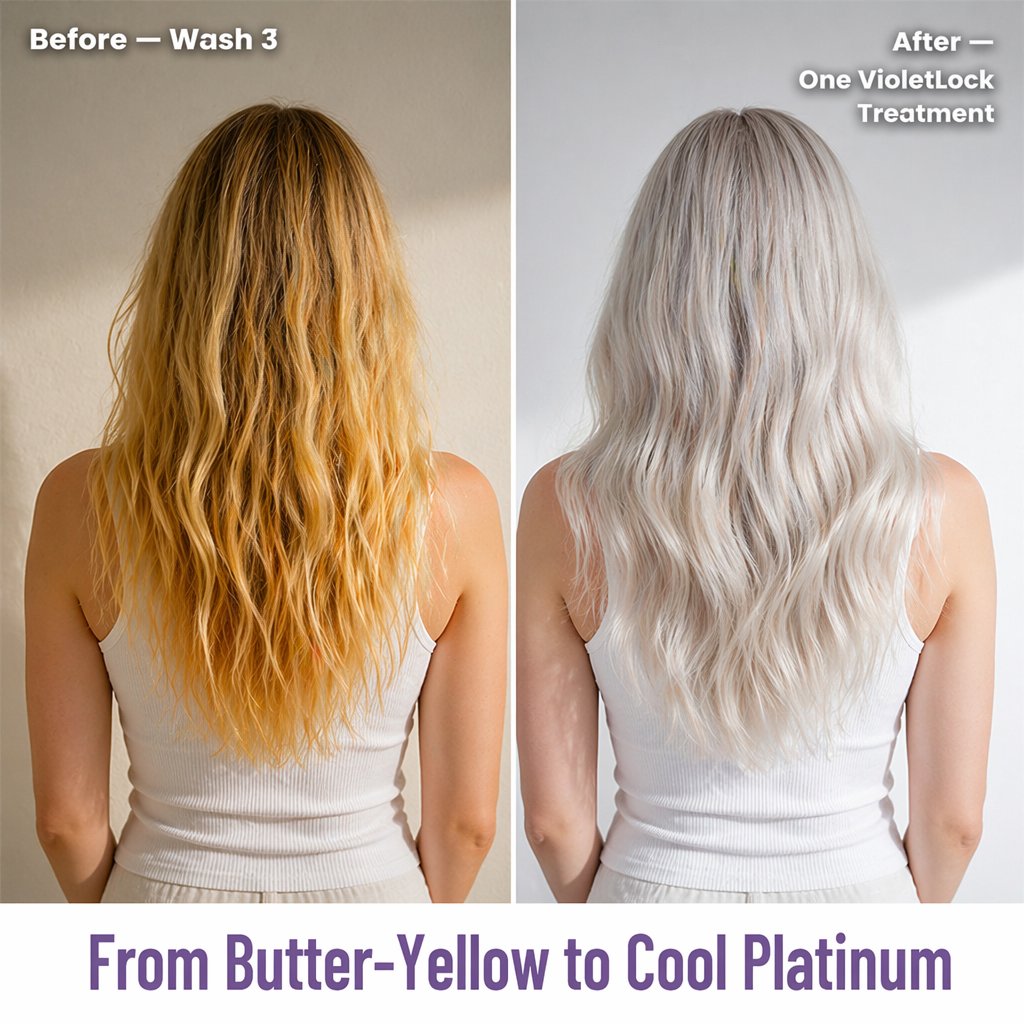 VioletLock — Kill Brassy Yellow, Deep-Condition & Keep Blonde Cool Between Salon Visits - Souliia